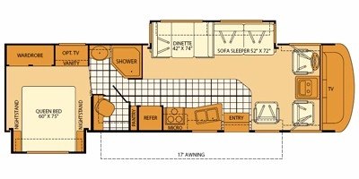 2008 Fleetwood Fiesta® LX 32K floorplan