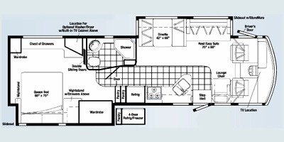 2008 Itasca Suncruiser 35L floorplan