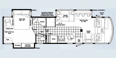 2008 Itasca Suncruiser 37B floorplan