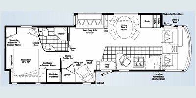 2008 Winnebago Adventurer 38T floorplan