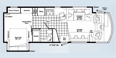 2008 Winnebago Voyage 32H floorplan