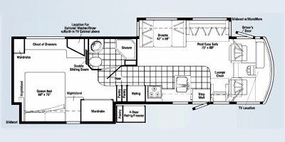 2008 Winnebago Voyage 35L floorplan