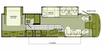 2008 Fleetwood Southwind® 34G floorplan