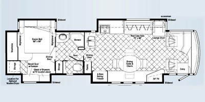 2009 Winnebago Tour 40FD floorplan