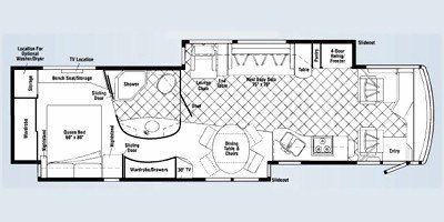 2008 Itasca Ellipse® 40TD floorplan