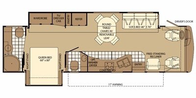 2008 Fleetwood Pace Arrow® 36D floorplan