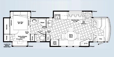 2008 Winnebago Vectra 40FD floorplan