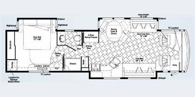 2008 Itasca Horizon 40KD floorplan