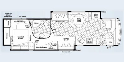 2008 Itasca Horizon 40TD floorplan