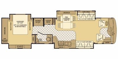 2008 Fleetwood Revolution® LE 40L floorplan