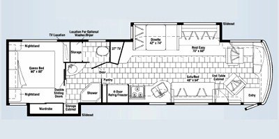 2008 Itasca Meridian 37H floorplan