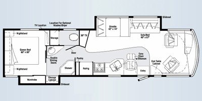 2008 Winnebago Destination 37G floorplan