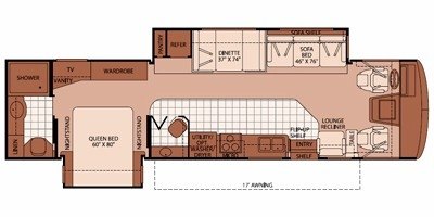 2008 Fleetwood Bounder® 35H floorplan