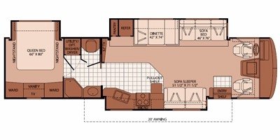 2008 Fleetwood Bounder® 38P floorplan