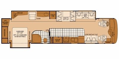 2008 Fleetwood Bounder® Diesel 38V floorplan