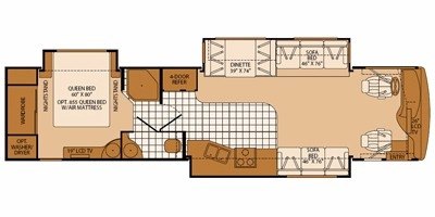 2008 Fleetwood Bounder® Diesel 38S floorplan