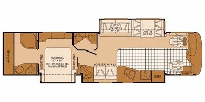 2008 Fleetwood Bounder® Diesel 38F floorplan