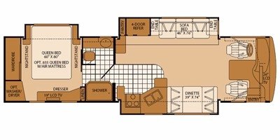 2008 Fleetwood Bounder® Diesel 34H floorplan