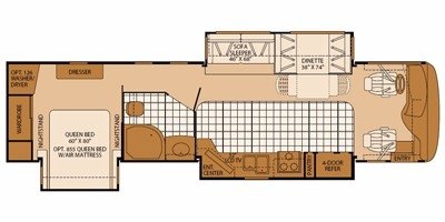 2008 Fleetwood Bounder® Diesel 36D floorplan