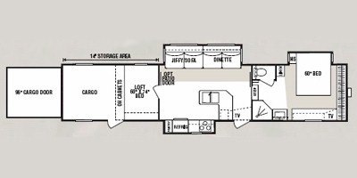 2008 KZ New Vision Sportster 41K floorplan