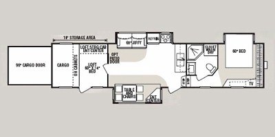 2008 KZ New Vision Sportster 38SB floorplan