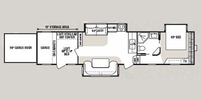 2008 KZ New Vision Sportster 38P floorplan