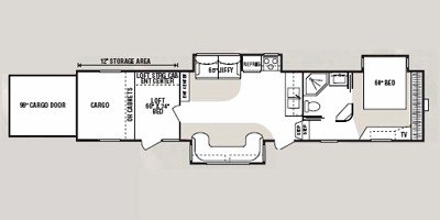 2008 KZ New Vision Sportster 40P floorplan