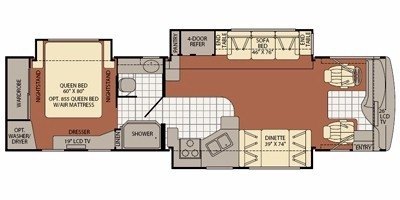 2008 Fleetwood Discovery® 35H floorplan