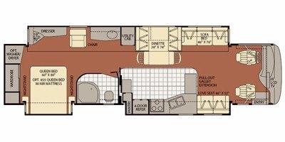 2008 Fleetwood Discovery® 39R floorplan