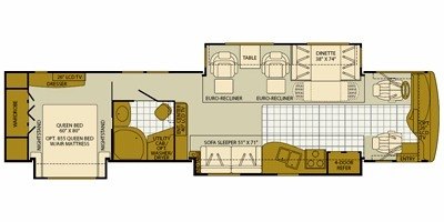 2008 Fleetwood Excursion™ 40X floorplan