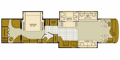 2008 Fleetwood Excursion™ 40E floorplan