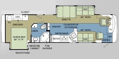 2008 Holiday Rambler Vacationer® XL 36SBD floorplan