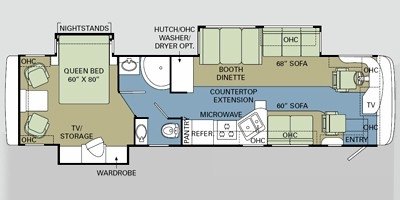 2008 Holiday Rambler Vacationer® XL 38PLT floorplan