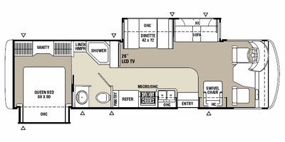 2008 Coachmen Mirada 310DS floorplan