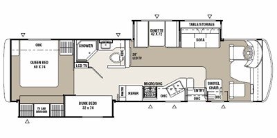 2008 Coachmen Mirada 350DS floorplan