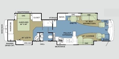 2008 Holiday Rambler Navigator® Caspian IV floorplan