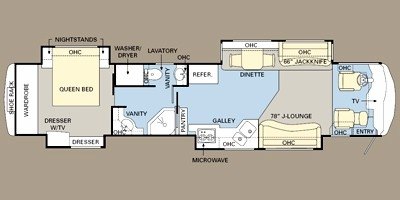 2008 Monaco Dynasty® Diamond IV floorplan