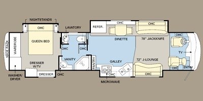 2008 Monaco Dynasty® Platinum IV floorplan