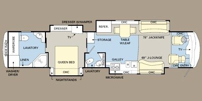 2008 Monaco Dynasty® Renaissance IV floorplan