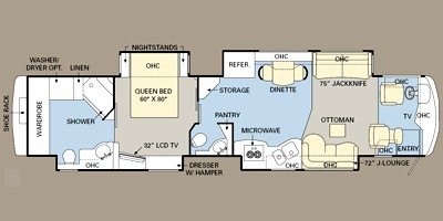 2008 Monaco Signature Cambridge IV floorplan