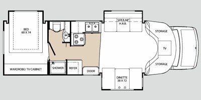 2008 Holiday Rambler Augusta B-Plus® 293TS floorplan