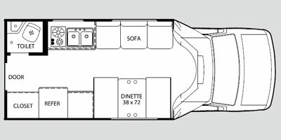 2008 Holiday Rambler Augusta Sport® 210 floorplan