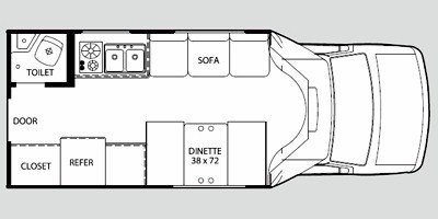 2008 Holiday Rambler Augusta Touring Sedan® 210 floorplan