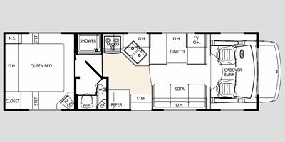 2008 Holiday Rambler Atlantis SE® 128 floorplan