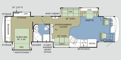 2008 Holiday Rambler Endeavor® 40SKQ floorplan