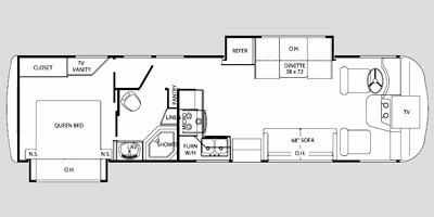 2008 Holiday Rambler Arista® 315 floorplan