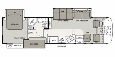 2008 Four Winds Windsport 34B floorplan