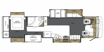 2008 Forest River Berkshire 390BH floorplan