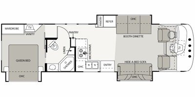 2008 Four Winds Hurricane 32E floorplan