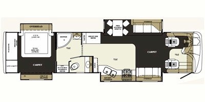 2008 Forest River Charleston 410QS floorplan